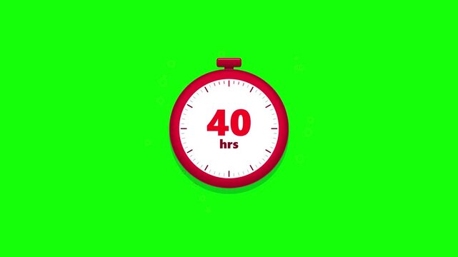 Forty hours countdown timer for business productivity and deadline