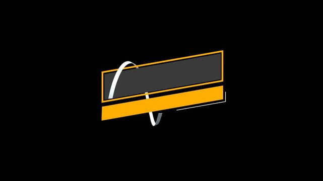 vector illustration of a banner ribbon intro reveal titles blank empty space with alpha channel