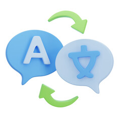 3d language translation icon © IWayan