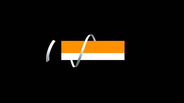 vector illustration of a banner ribbon intro reveal titles blank empty space with alpha channel