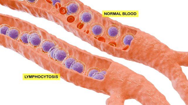 3D Animation of Lymphocytosis. Suitable for presentation or college student learning.