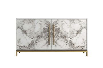 Obraz premium Elegant White Marble Sideboard Cabinet