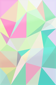 Interlocking pastel polygons create a crisp, energetic pattern that feels fresh and optimistic, perfect for UI backgrounds, flyers, and lifestyle branding.
