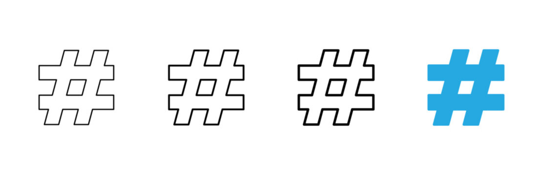 Hashtag icon vector. hashtag sign and symbol