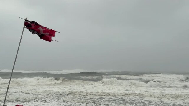 Rough Sea And Strong Wind As Hurricane Nears Coast