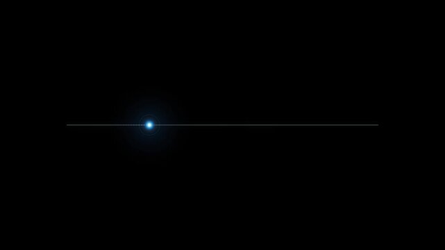 Minimal futuristic blue light pulse emerging from darkness, creating a sleek glowing energy line with cinematic sci-fi motion and elegant ambient illumination.