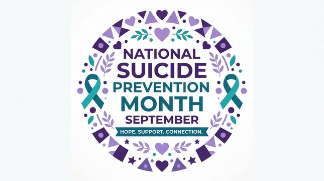 National suicide prevention month september awareness badge
