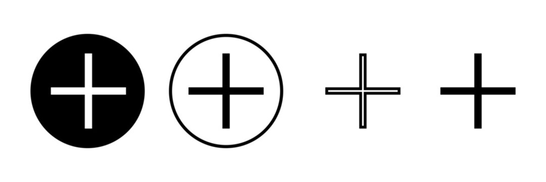 Plus Icon vector illustration. Add plus sign and symbol