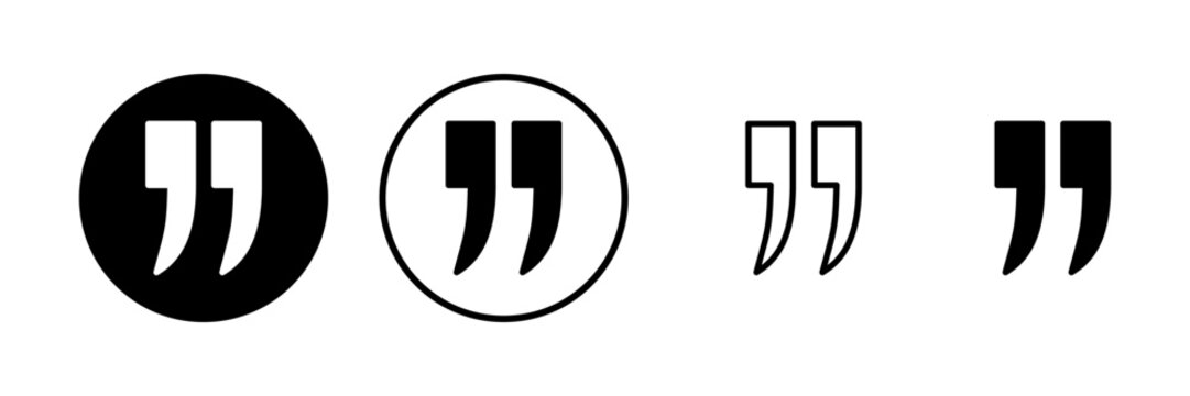Quote icon vector illustration. Quotation mark sign and symbol