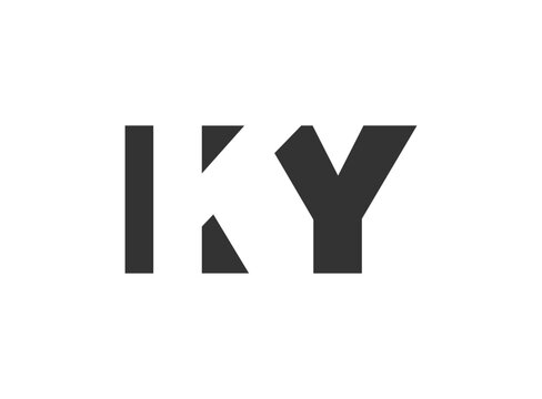 IKY logo design. Initial letter I K Y bold font style for tech startups, consulting, corporate branding. Creative company name, headlines typography identity, trendy logotype.