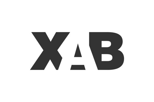 XAB logo design. Initial letter X A B bold font style for tech startups, consulting, corporate branding. Creative company name, headlines typography identity, trendy logotype.