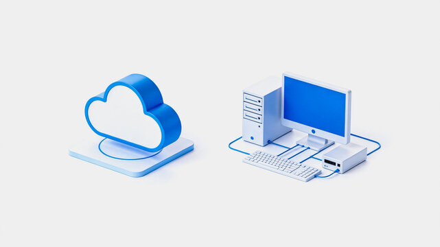 Cloud storage technology supporting 8K data transmission with desktop computer