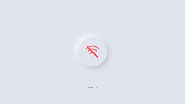 Neumorphic wifi icons showing connection and disconnection status