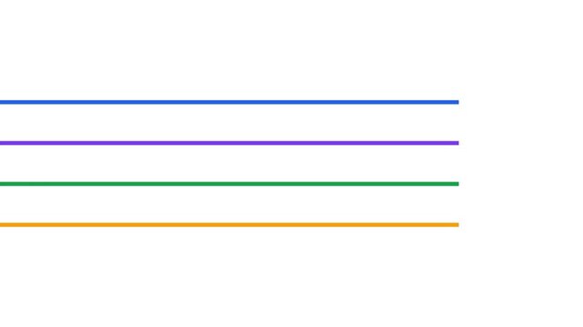 Four Parallel Horizontal Lines Featuring Minimalist Multicolor Vector Graphics