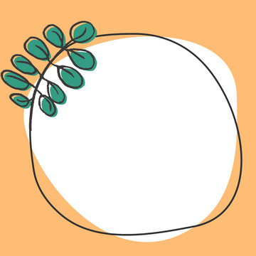 Png eucalyptus leaf frame on transparent background