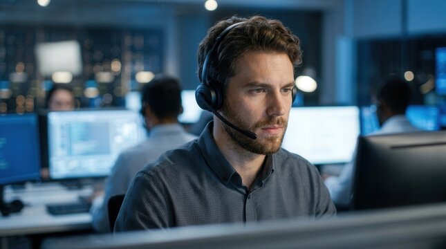 An IT technical support operator diagnosing issues and routing urgent incident calls to specialized teams.