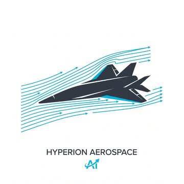 AI Hypersonic Spaceplane Aerodynamic Wave Logo