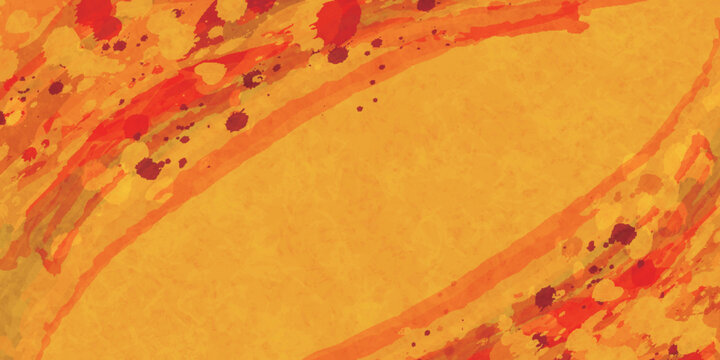 Vibrant Yellow and Orange Artistic Watercolor Background Texture