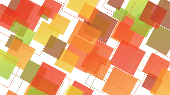 Abstract geometric pattern with colorful overlapping squares