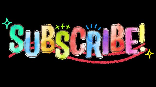 SUBSCRIBE Hand Drawn Watercolor Text Animation