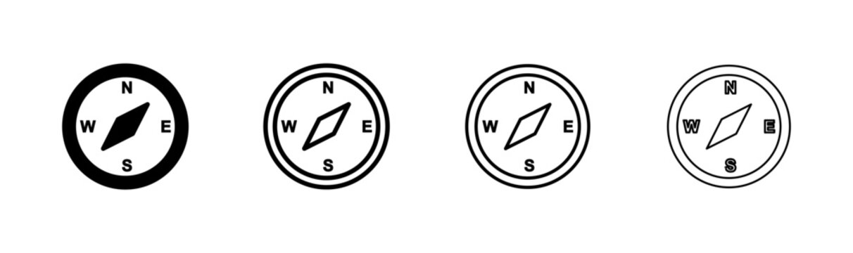 Compass icon logo design. arrow compass icon sign and symbol