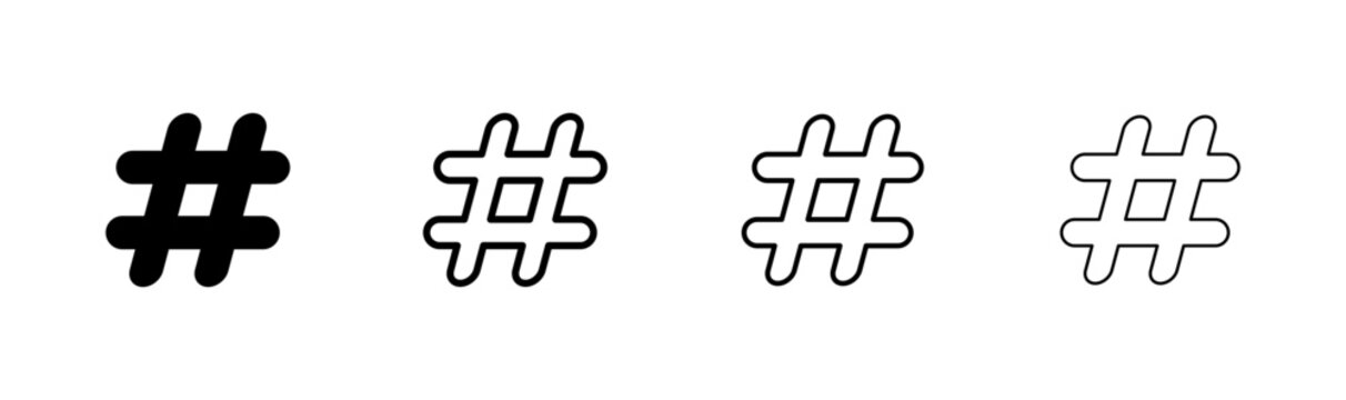 Hashtag icon logo design. hashtag sign and symbol