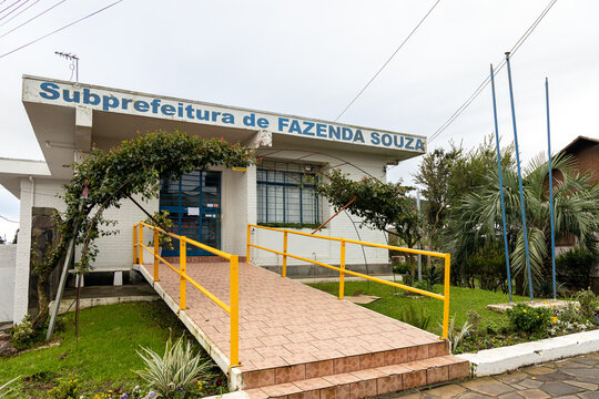 Caxias do Sul, Rio Grande do Sul, Brazil - August 8, 2026: Subprefeitura de Fazenda Souza, a municipal district office