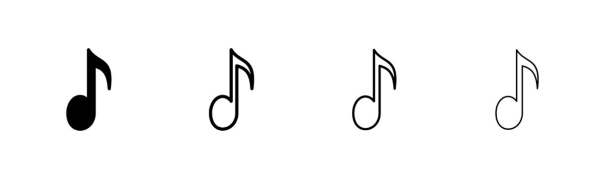 Music icon logo design. note music sign and symbol