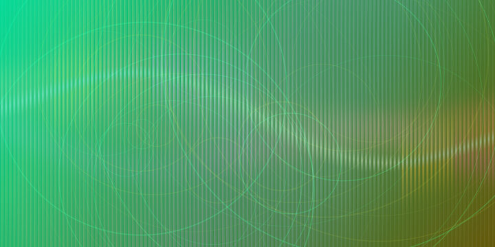 Vibrant green wave lines pattern with abstract gradient background for natural presentation.