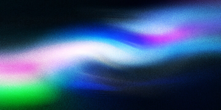 Vibrant blue and green grainy light streak background for futuristic tech themes.