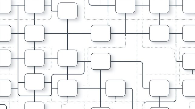 Abstract flowchart diagram with rounded rectangles and connecting