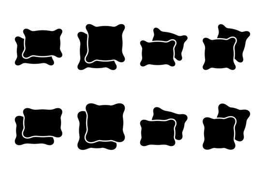 Pillow icon symbol for apps and websites. Pillow sign and symbol. Comfortable fluffy pillow