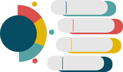 Fototapeta premium Infographic 4 Steps