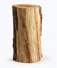 Obraz premium Vertical tree trunk stump with bark and grain
