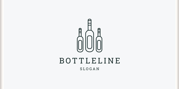Bottle Line Logo Design Concept