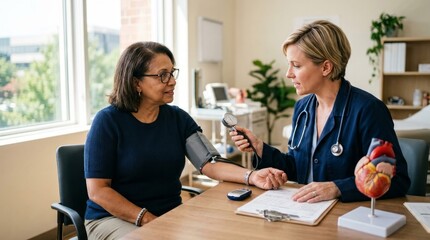 Fototapeta premium Blood pressure check in a clinic