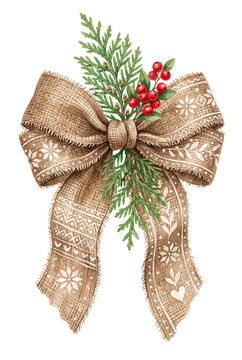 Rustic Jute Hessian Ribbon Bow.svg