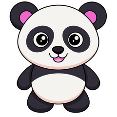 Cute cartoon panda bear illustration for children design and nursery decor projects © Mst