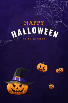 Happy Halloween Pumpkin Party Background