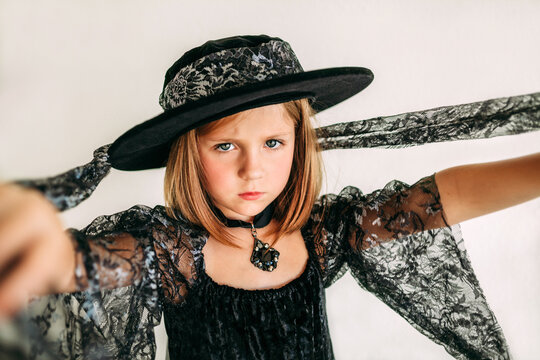 Girl in Witch Costume