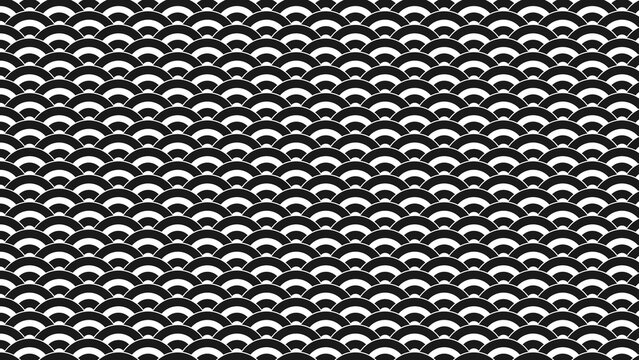 Abstract black and white moir&eacute; pattern with optical illusion design