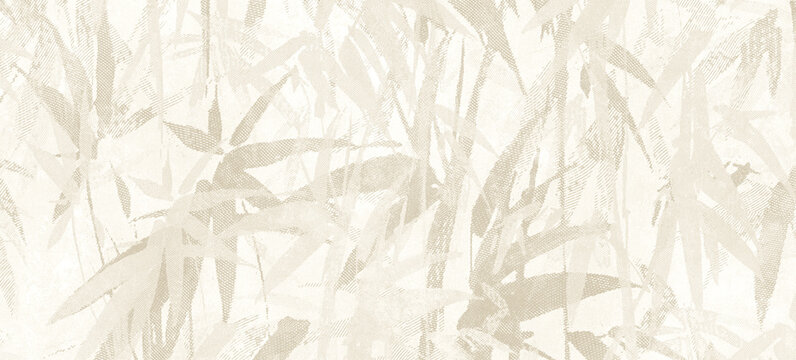 textured background featuring a faded, abstract bamboo leaf and branch pattern