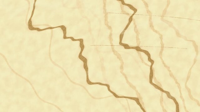 Topographic terrain contour map animated background with smooth elevation lines for scientific research data visualization and geography presentations