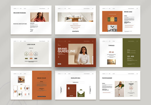 Brand Guideline Landscape Brochure Template