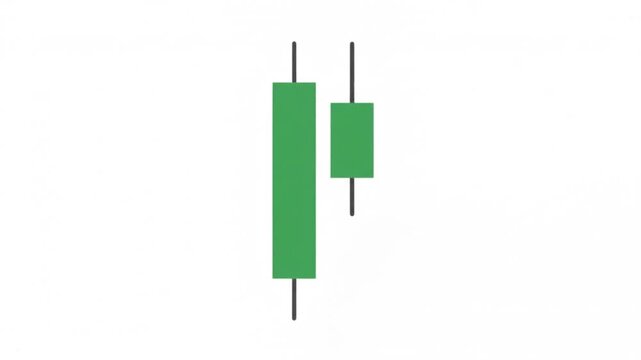 Candlestick chart pattern represents a bullish signal for traders analyzing financial market trends and price movements on a digital investment.