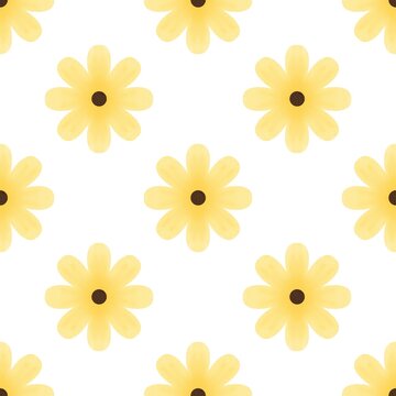 seamless floral pattern , yellow flowers