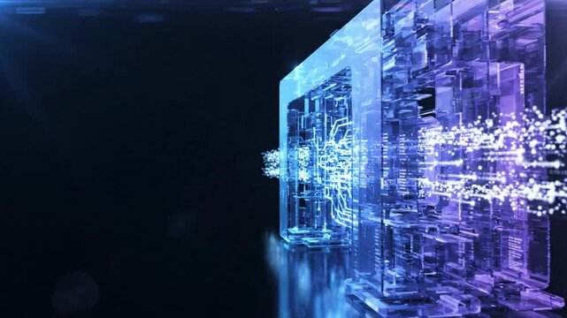 Data Gateway Security Animation Visualizing Secure Digital Information