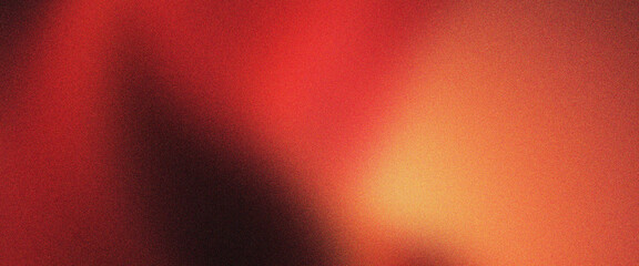 Fototapeta na wymiar Abstract red light leak background with warm orange glow and film grain texture. Cinematic blurry lens flare overlay for creative video editing. Moody dark crimson gradient for poster design.