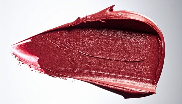 Dark red lipstick brushstroke texture