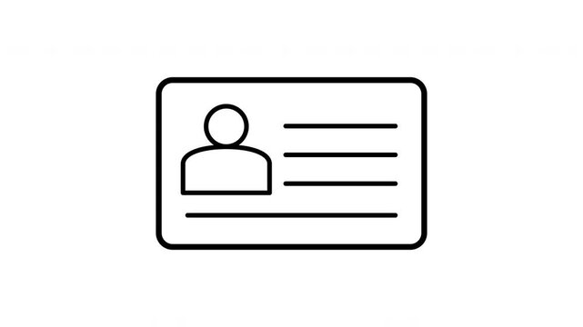 User Identity Profile Contact Card Information Interface Icon On White